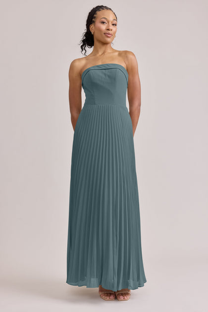 Saylor Chiffon Pleated Dress | Made To Order | Rosemary