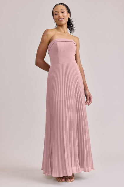 Saylor Chiffon Pleated Dress | Made To Order | Blushing Bride