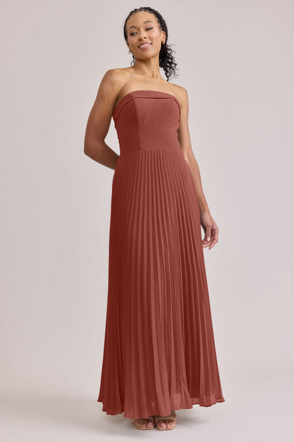 Saylor Chiffon Pleated Dress | Made To Order | Cinnamon Rose