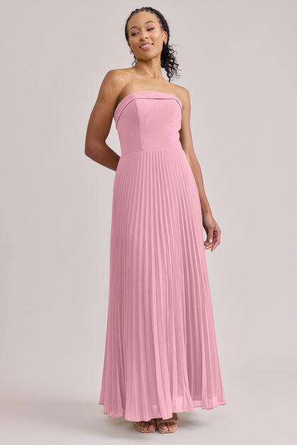 Saylor Chiffon Pleated Dress | Made To Order | Rosette