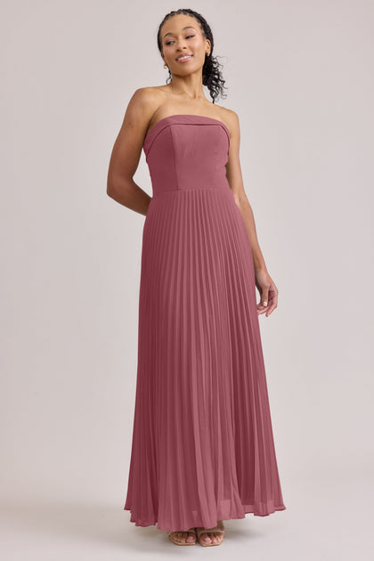 Saylor Chiffon Pleated Dress | Made To Order | Rosewood