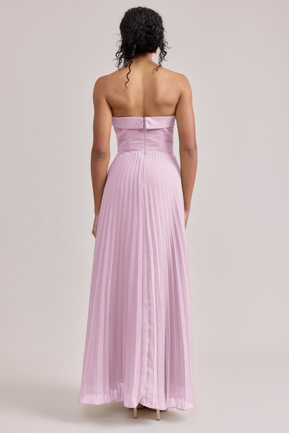 Saylor Chiffon Pleated Dress | Made To Order | Perfect Pink