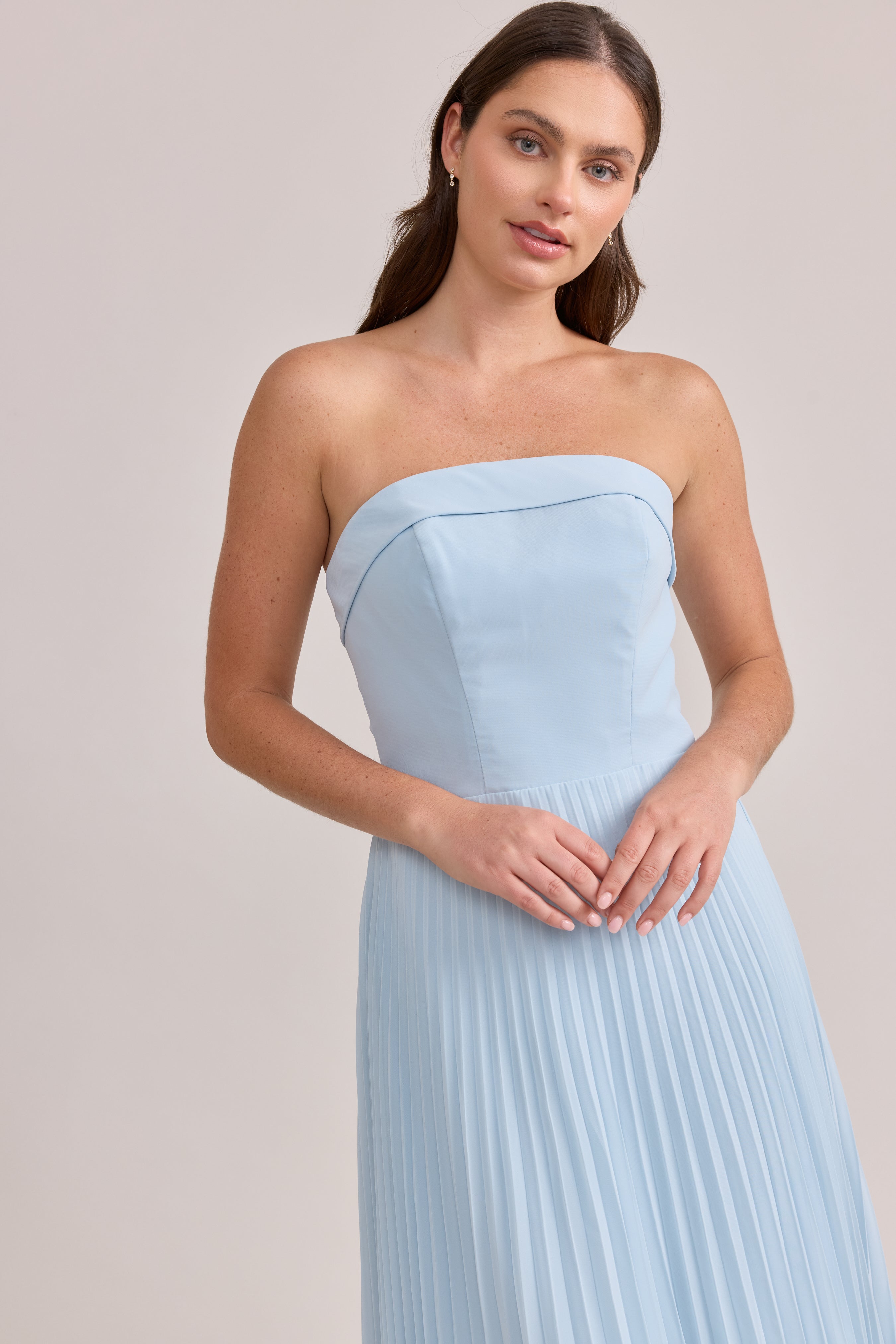 saylor blue satin dress SAYLOR Clark Mini Dress in Royal Blue