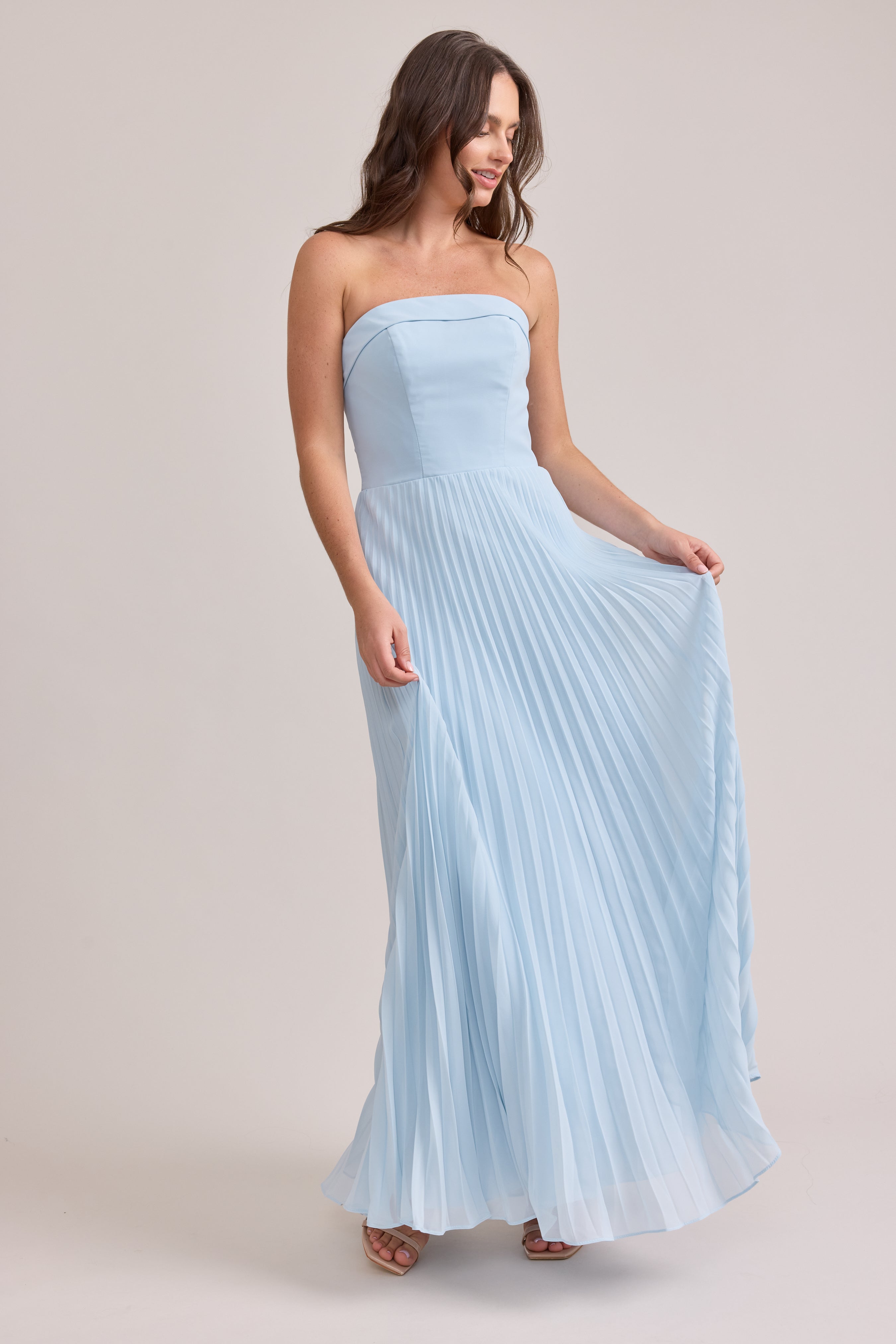 Saylor Chiffon Pleated Dress