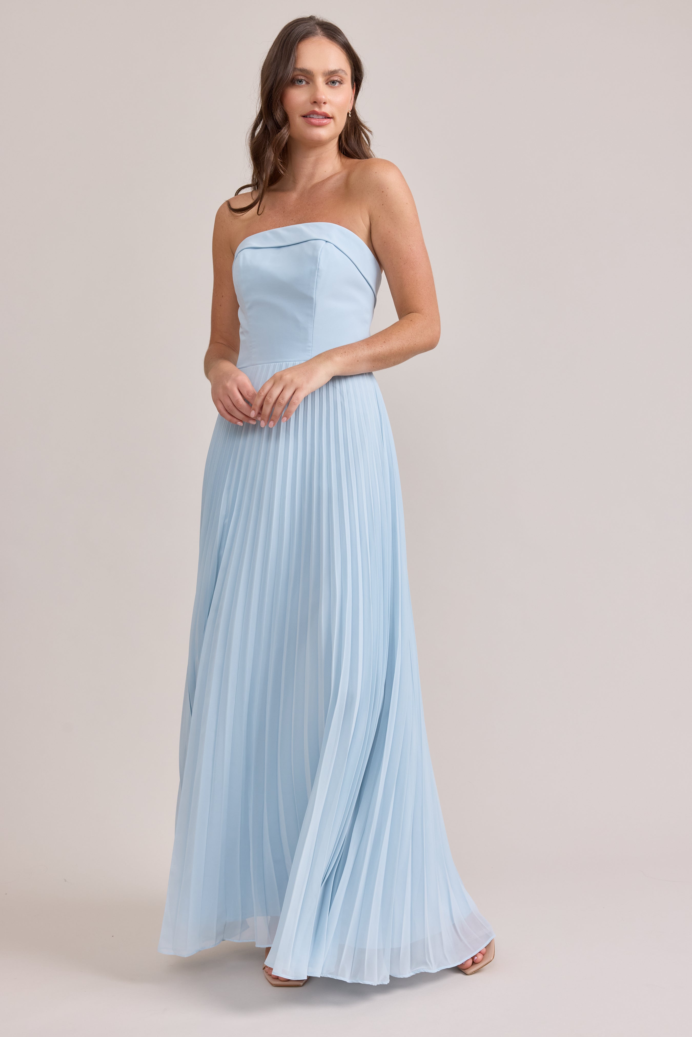 Saylor Chiffon Pleated Dress