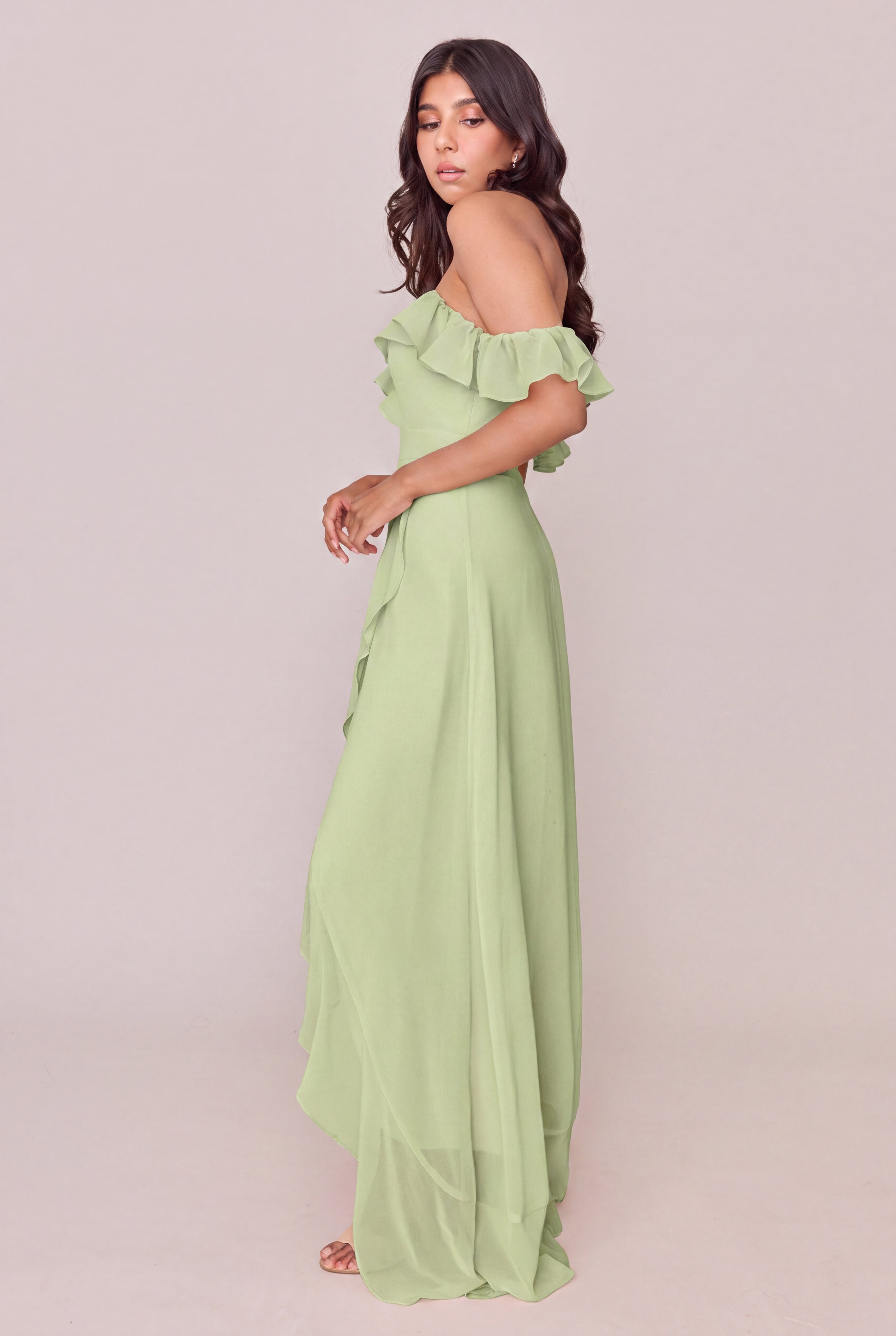 Scarlet Chiffon Dress