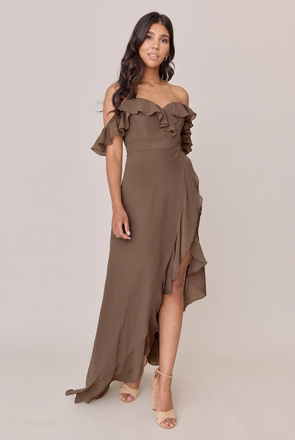 Scarlet Chiffon Dress | Made To Order | Truffle