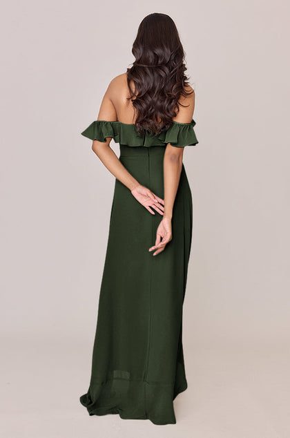 Scarlet Chiffon Dress | Made To Order | Deep Olive