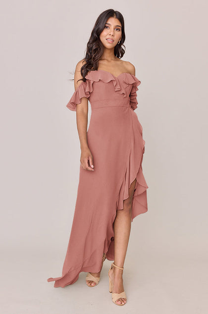 Scarlet Chiffon Dress | Made To Order | Desert Rose