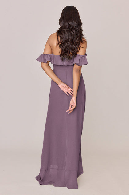 Scarlet Chiffon Dress | Made To Order | Dusty Purple