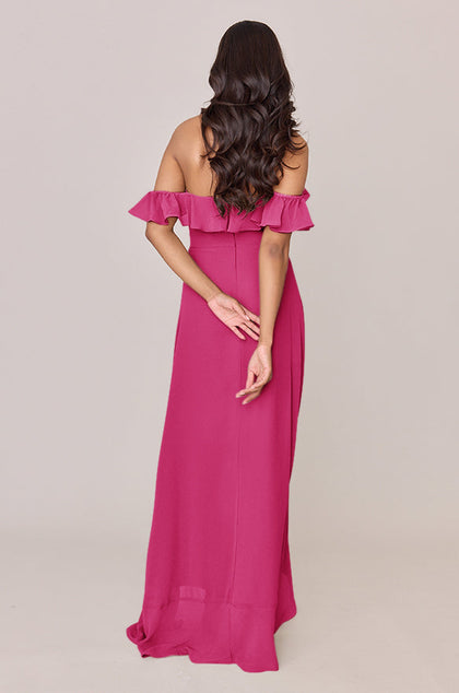 Scarlet Chiffon Dress | Made To Order | Hot Pink