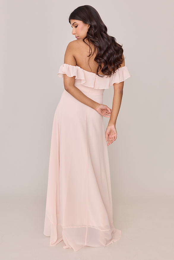 Scarlet Chiffon Dress | Made To Order First Kiss Pink Scarlet Chiffon Dress | Made To Order First Kiss Pink