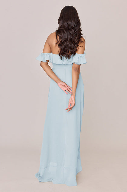 Scarlet Chiffon Dress | Made To Order | Light Blue