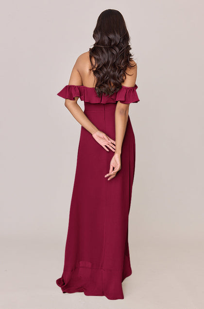 Scarlet Chiffon Dress | Made To Order | Marsala