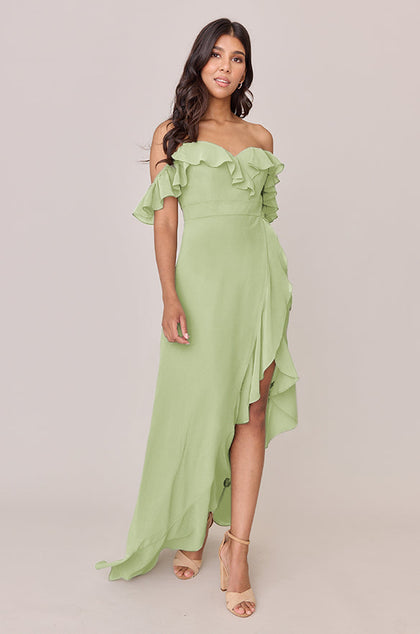 Scarlet Chiffon Dress | Made To Order | Matcha