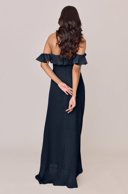 Scarlet Chiffon Dress | Made To Order | Navy Blue