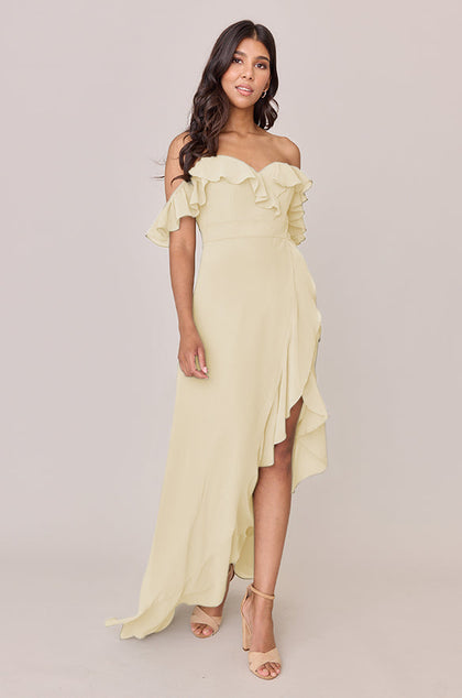 Scarlet Chiffon Dress | Made To Order | Yellow