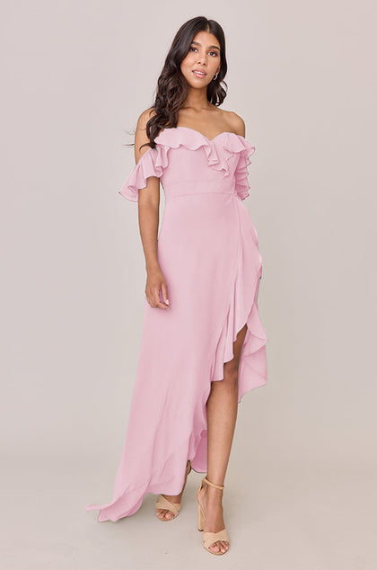 Scarlet Chiffon Dress | Made To Order | Perfect Pink
