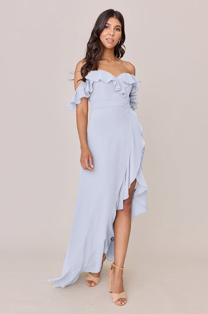 Scarlet Chiffon Dress | Made To Order | Periwinkle
