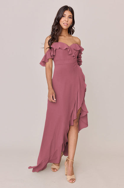 Scarlet Chiffon Dress | Made To Order | Rosewood