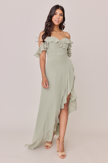 Scarlet Chiffon Dress | Made To Order | Silver Sage