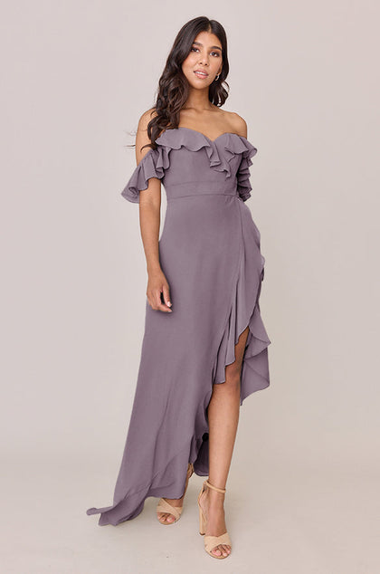 Scarlet Chiffon Dress | Made To Order | Wisteria