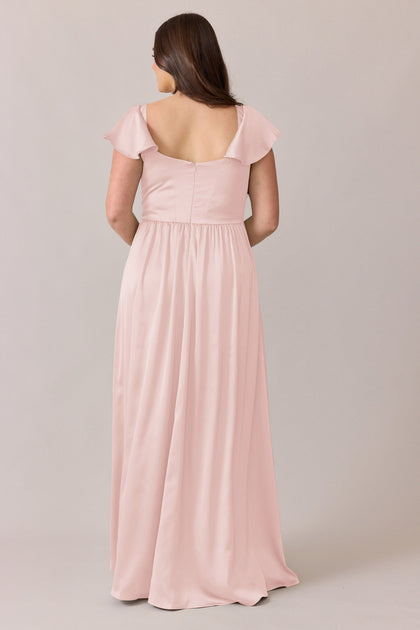 Selma Satin Dress | Made To Order | Blush