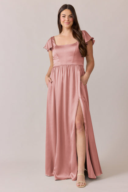 Selma Satin Dress | Made To Order | Blushing Bride