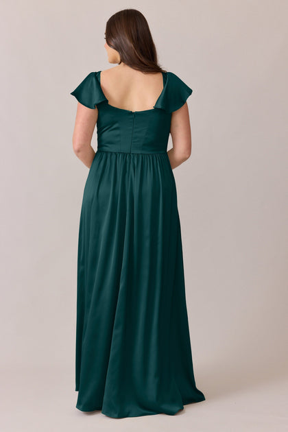 Selma Satin Dress | Made To Order | Classic Emerald