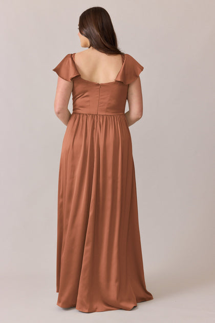 Selma Satin Dress | Made To Order | Copper
