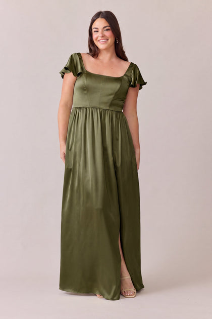 Selma Satin Dress | Made To Order | Fern