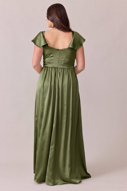 Selma Satin Dress | Made To Order | Fern