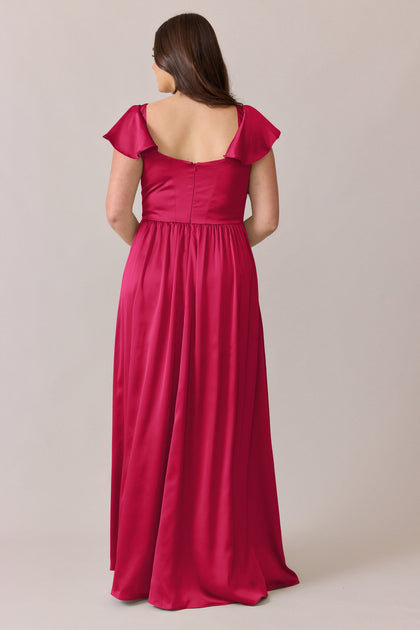 Selma Satin Dress | Made To Order | Hot Pink