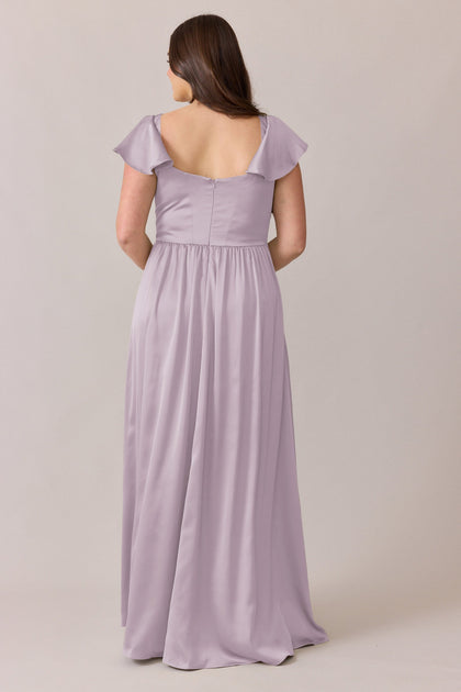 Selma Satin Dress | Made To Order | Lilac