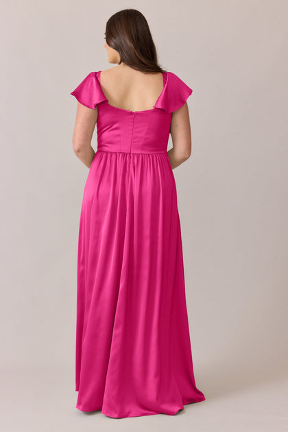 Selma Satin Dress | Made To Order | Malibu Pink