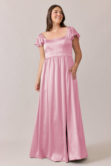 Selma Satin Dress | Made To Order | Perfect Pink