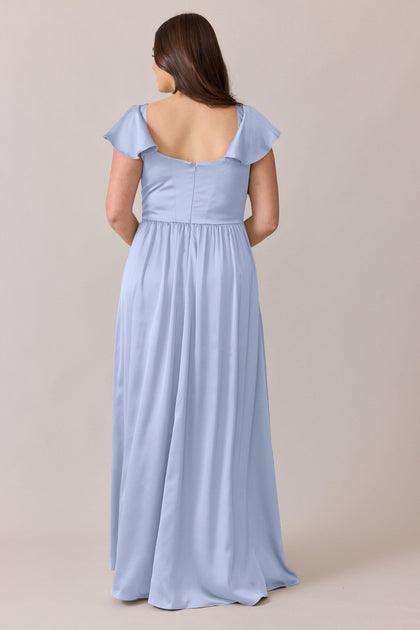 Selma Satin Dress | Made To Order | Periwinkle