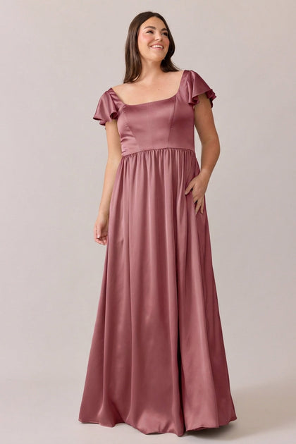 Selma Satin Dress | Made To Order | Raspberry