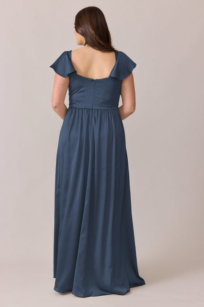 Selma Satin Dress | Made To Order | Romantic Blue