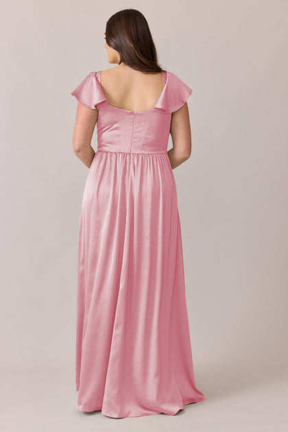 Selma Satin Dress | Made To Order | Rosette