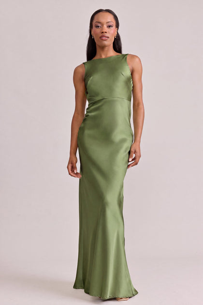 Serena Satin Dress | Made To Order | Fern