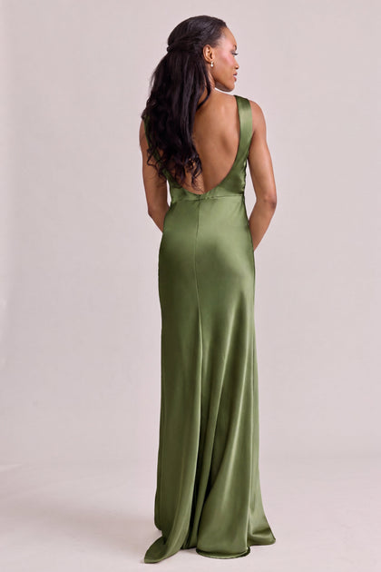 Serena Satin Dress | Made To Order | Fern