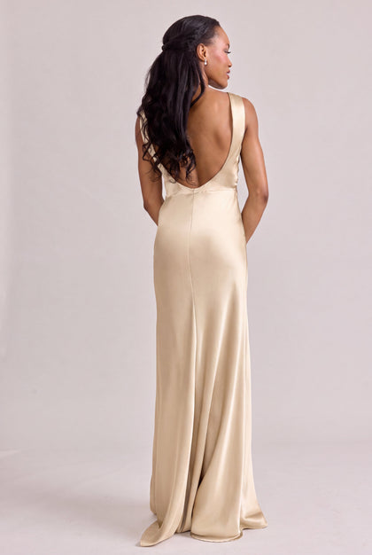 Serena Satin Dress | Made To Order | Yellow