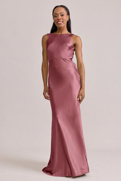 Serena Satin Dress | Made To Order | Raspberry