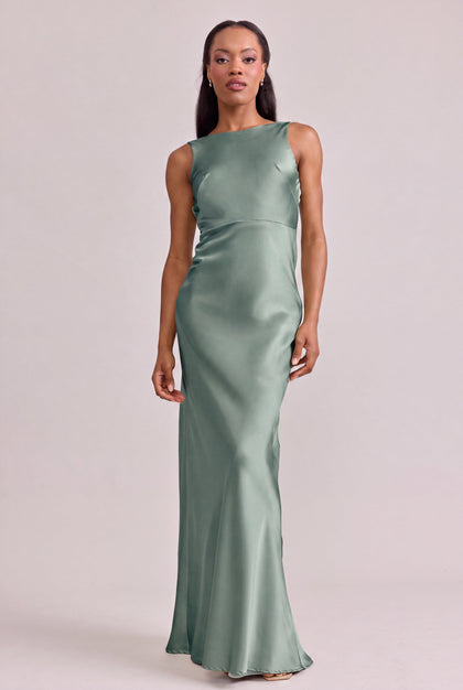 Serena Satin Dress | Made To Order | Rosemary