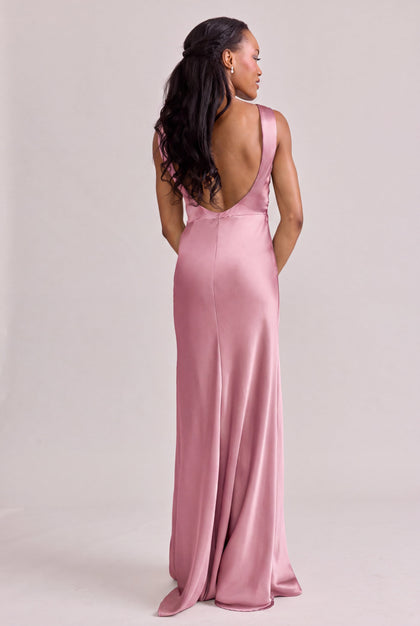 Serena Satin Dress | Made To Order | Rosette