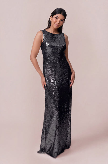 Serena Sequin Dress | Made To Order | Black