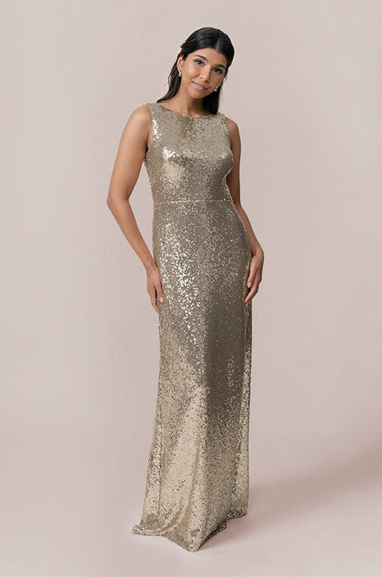 glitter gold bridesmaid dresses Sequin Dresses: Sparkle & Shine mismatched gold bridesmaid dresses