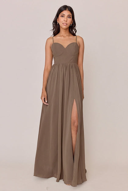 Serenity Chiffon Dress | Made To Order | Truffle