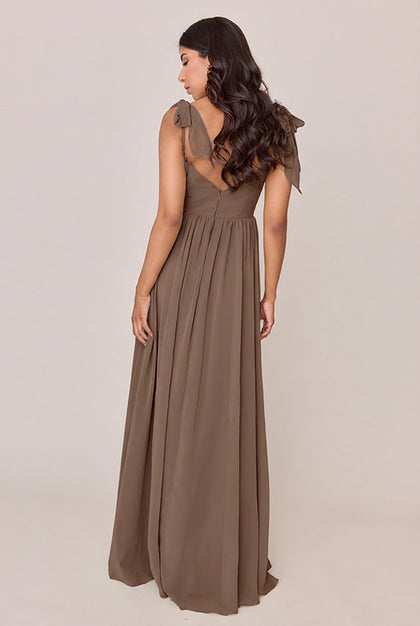 Serenity Chiffon Dress | Made To Order | Truffle